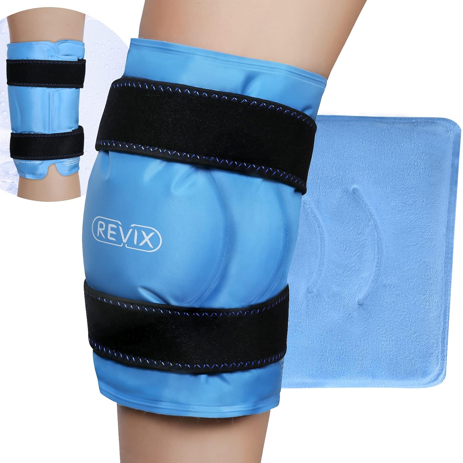 REVIX XL Knee Ice Pack Wrap Around Entire Knee After Surgery, Reusable