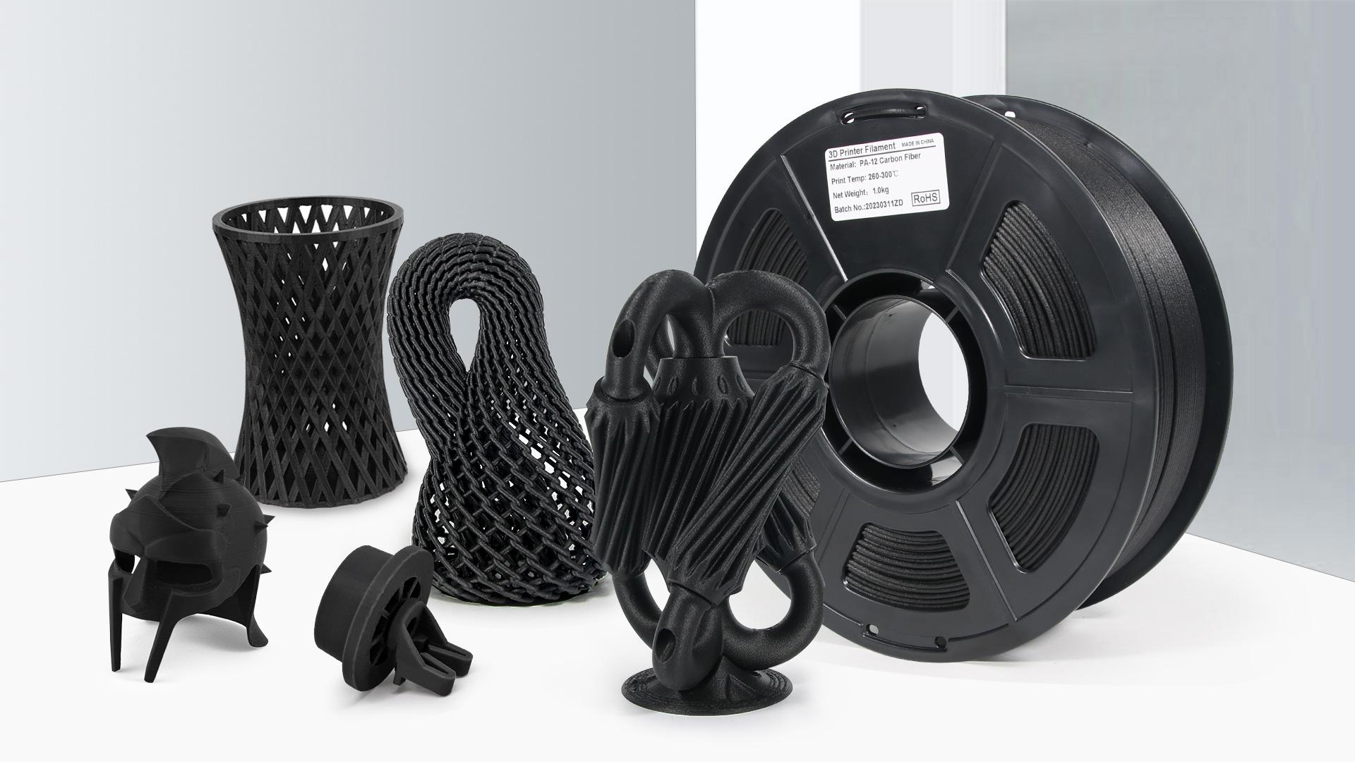IEMAI PA12 CF Filament 1.75mm 1Kg, Nylon Renforcé Fibre Carbone