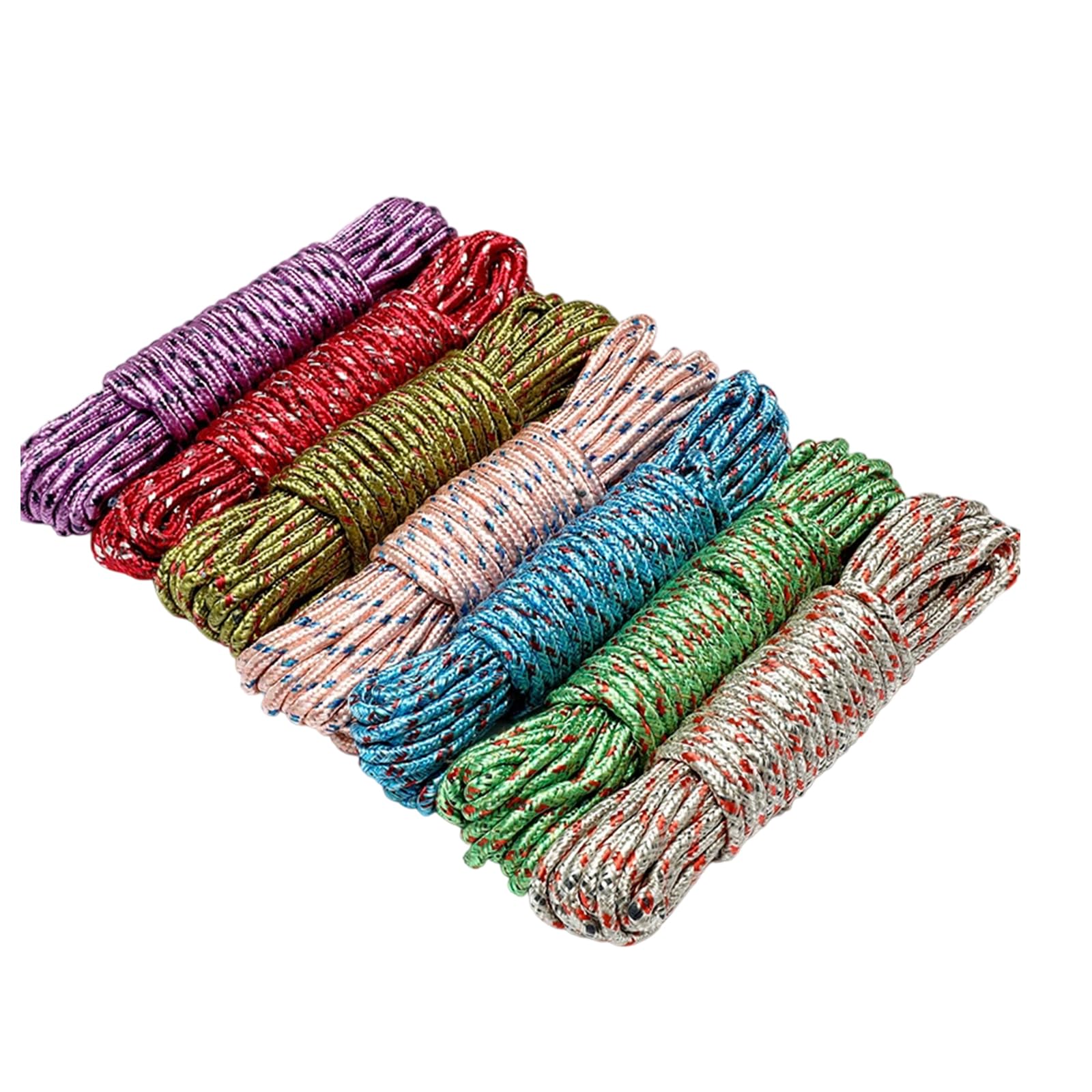 Multipurpose Outdoor Cord with Reinforced Weaving, Antislip Tent Rope & Windproof Clothesline for Hiking, Travel Secure Bundling Clothesline