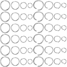 600Pcs Silver Jump Rings, No Tarnish Jump Rings, 6mm 8mm 10mm 12mm O Ring Connector Stainless Steel for Jewelry Making