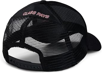 PETERBILT Carbon Fiber Trucker Hat, Black Mesh Cap with Red Logo, Adjustable Snapback