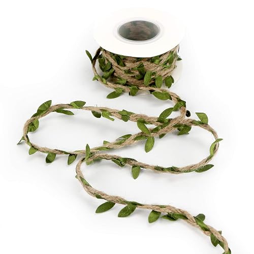 MEEDEE Natural Jute Twine Burlap String Leaf Twine with Twine