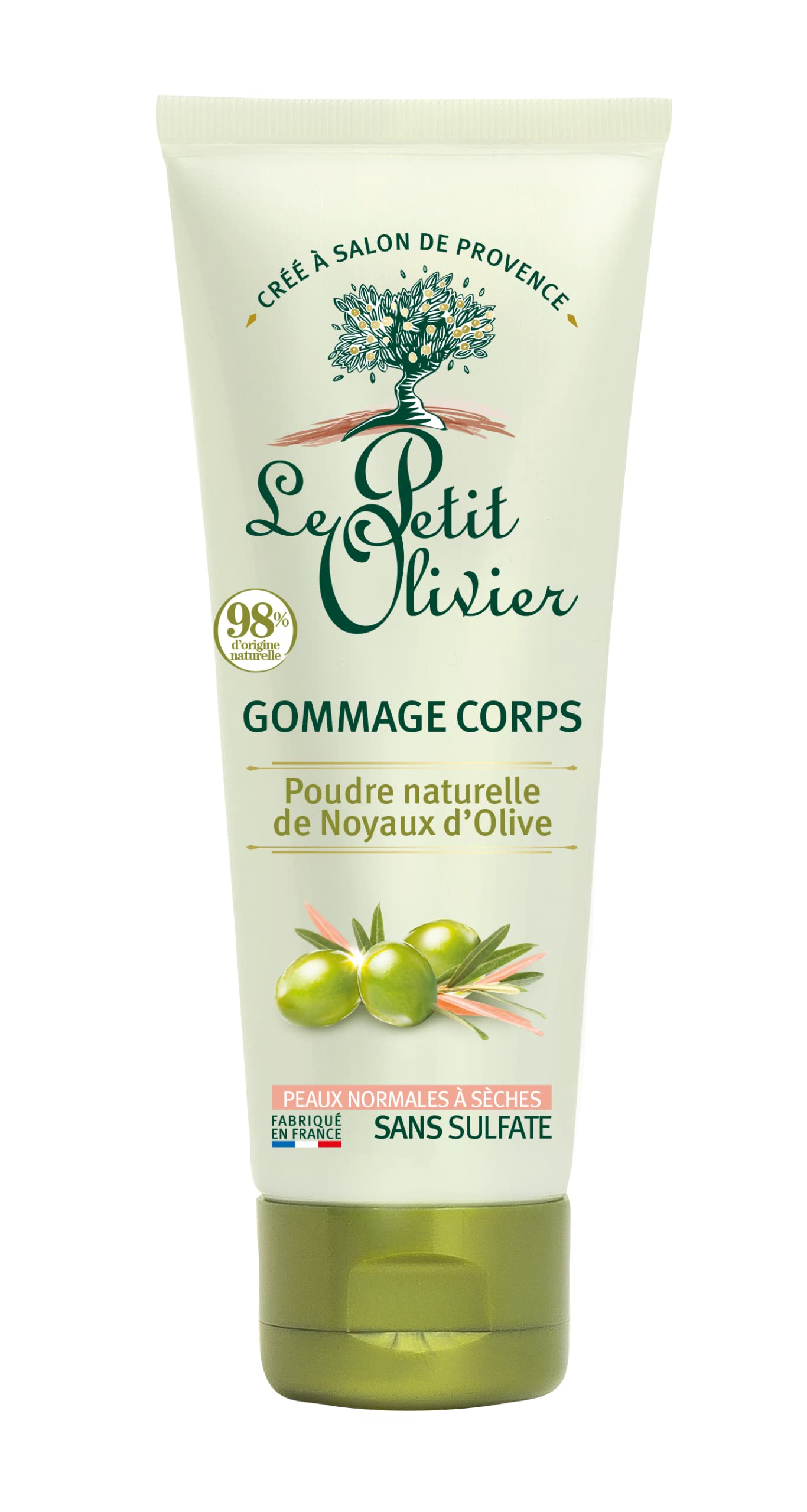 Le Petit Olivier Gommage Corps Poudre Naturelle De Noyaux D'Olive