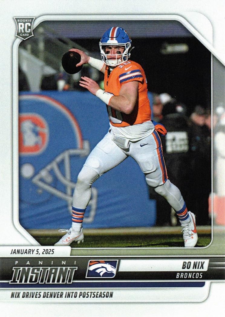 2024 Panini Instant Football #255 Bo Nix Rookie Card Broncos - Only 1,033 made!