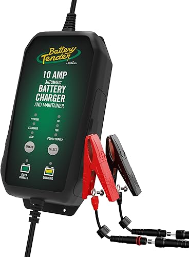 Battery Tender Power Tender - Cargador y mantenedor de batería de 10 amperios2 amperios y 12 V, cargador rápido, fuente de alimentación, impermeable