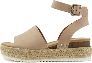 SODA Women's Open Toe Ankle Strap Espadrille Sandal Price In India