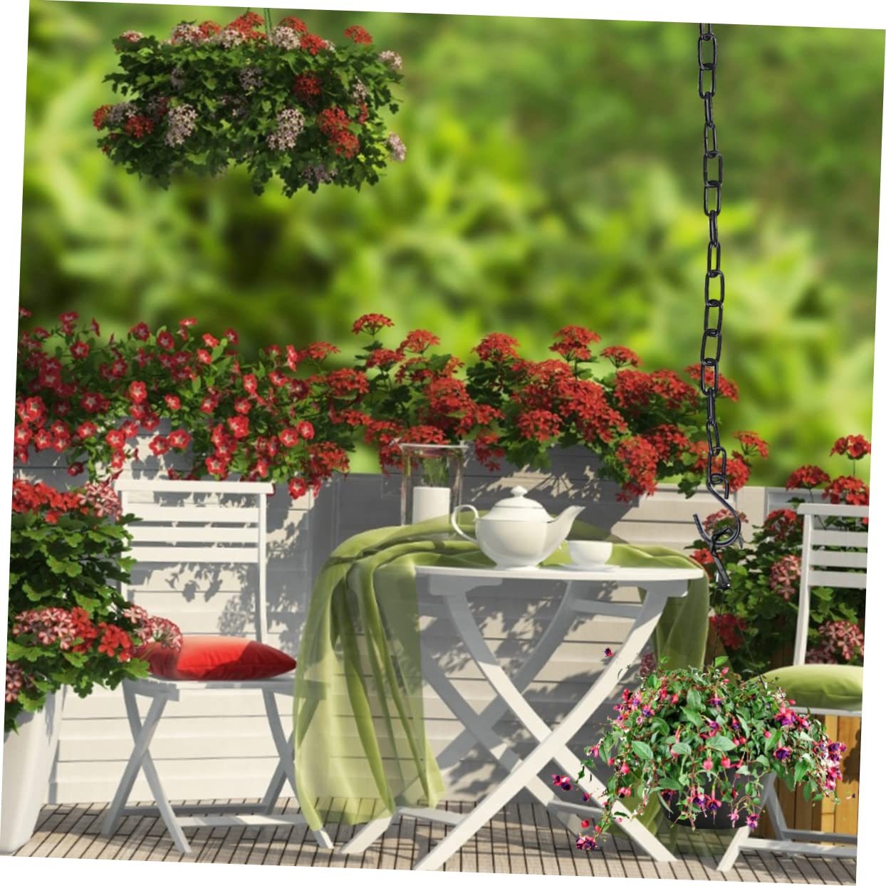 Abaodam 2sets Plant Hangers Bird Feeders for Outdoors Hanging Garden Hanging Chain Planter Hanging Chain Bird Cage Accessories Small Bird Feeder Hanging Bird Feeder 2pieces*2