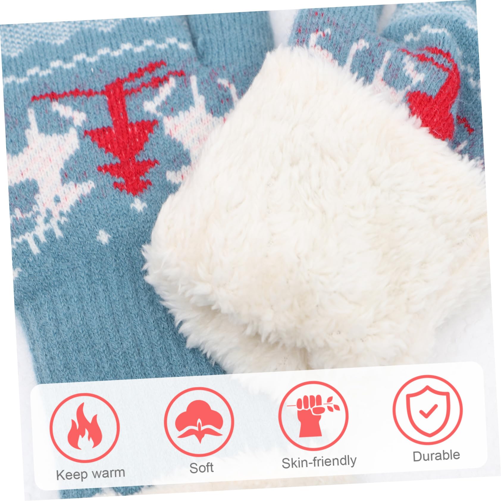 LIFKOME Bonnet tricoté de Noël à tricoter bonnet tricoté chaud de Noël casquette de crâne de écharpe de noël femmes chauds pour femmes Acrylique rouge