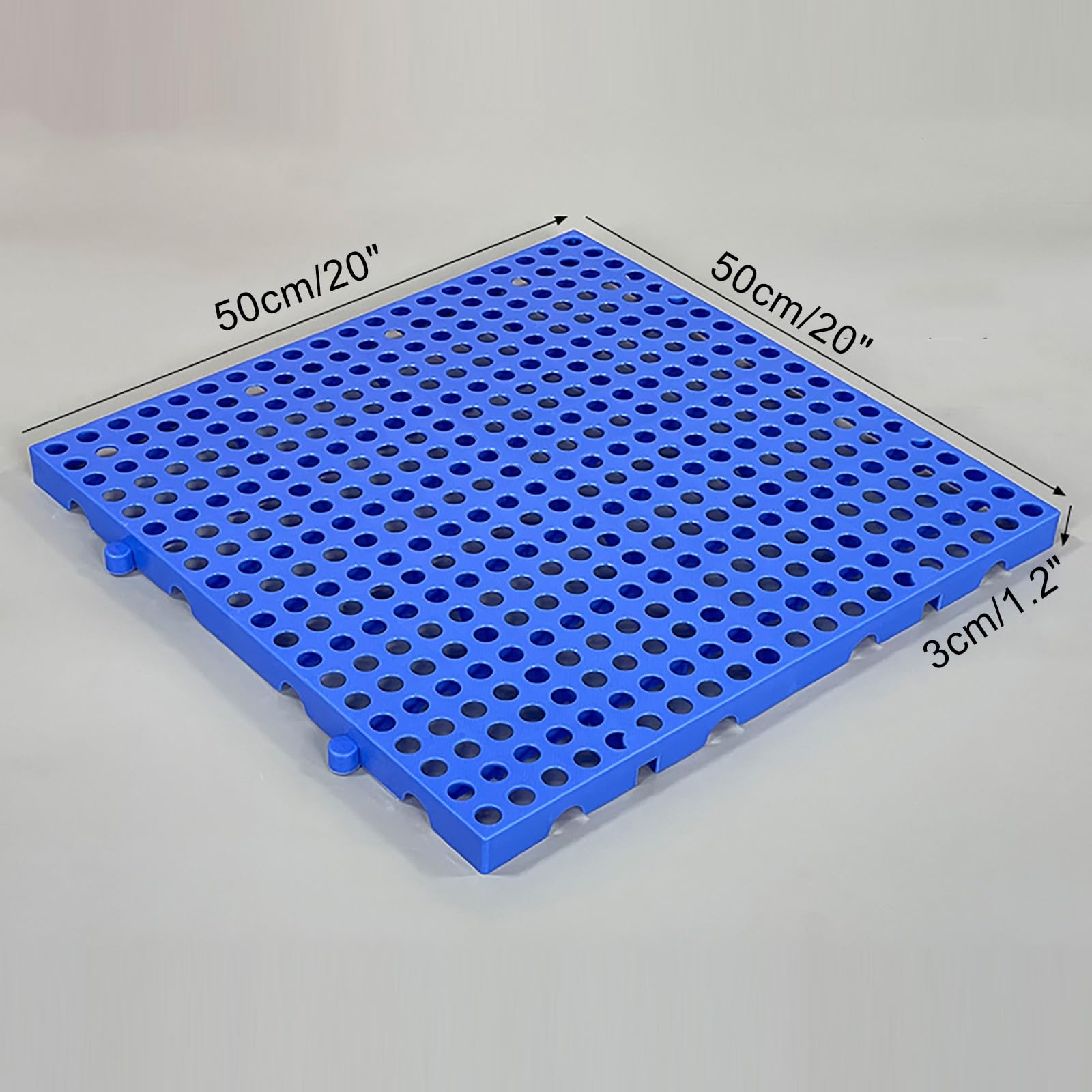 Palety ABS do układania w stosy | Wielokolorowe, wiele rozmiarów do organizowania magazynów i domów(Grigio,50x50x3cm/20x20x1.2")