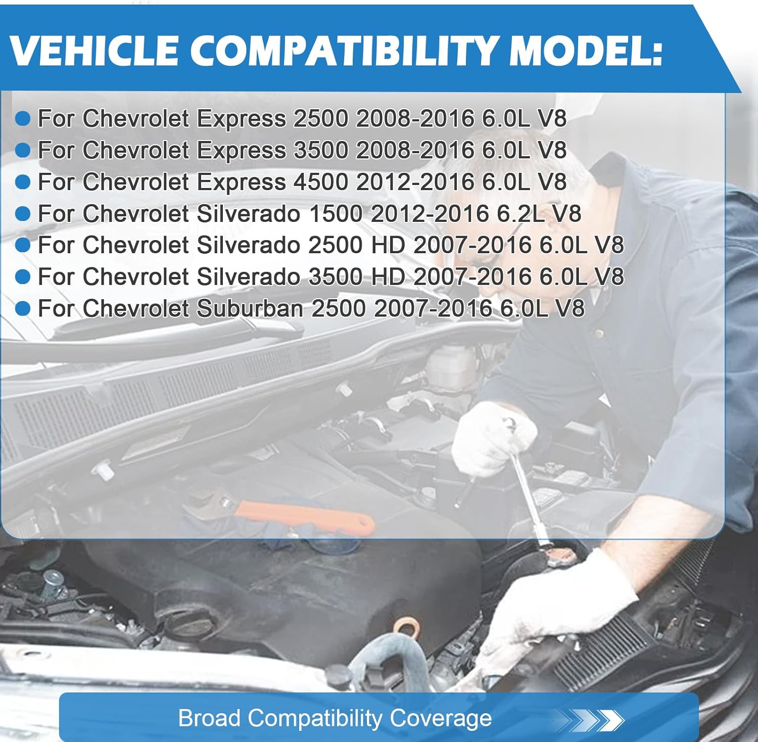 Engine Gasket Set Head Gaskets OE LS3 6.0/6.2 for Chevrolet Express/Silverado/Suburban 2007-2016 6.0L/6.2L V8 – Airtight Sealing for Engine Performance
