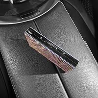 Vista 2 de Bling Bling - Tarjetero para tarjetas de visita de cristal brillante, de acero inoxidable, tarjetero de negocios, tarjeta de crédito, bolsillo