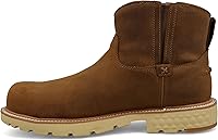 Vista 2 de Twisted X Botas de trabajo impermeables desgastadas de 6 "para hombre con punta redonda - Mxcnw07, Sillín envejecido.
