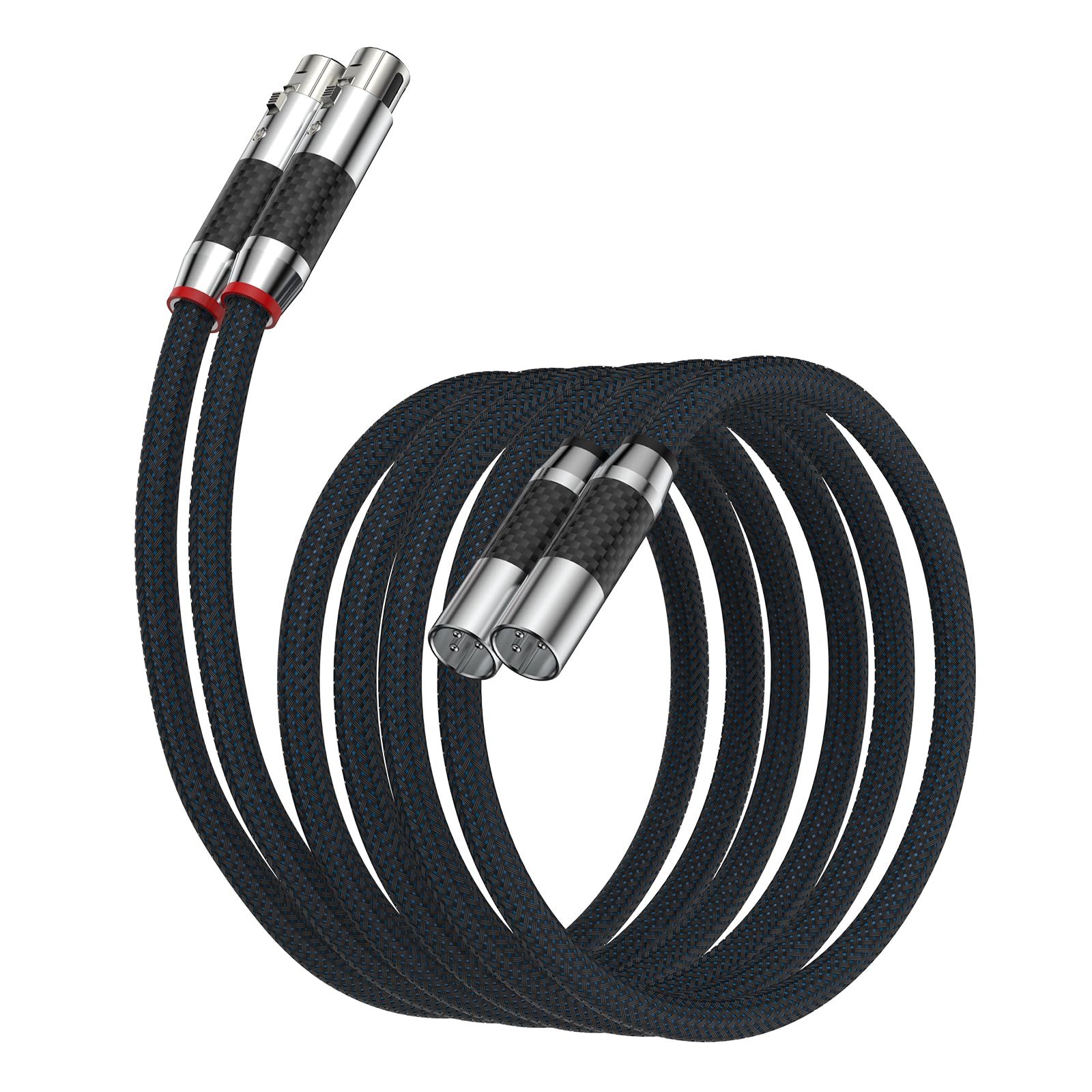Tertullus 1 Pair 3 Pin HiFi Interconnect Cable XLR-m (Male) to XLR - F (Female) HiFi Balanced Audio Cable Microphone Cable Mic Wire (0.5m/1.64ft)-image-5