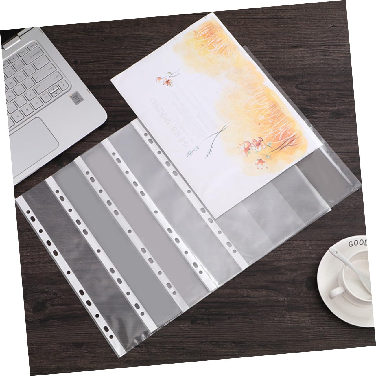 Pochettes Perforées A4 Transparentes 11 Trous Pp, Lot de 100