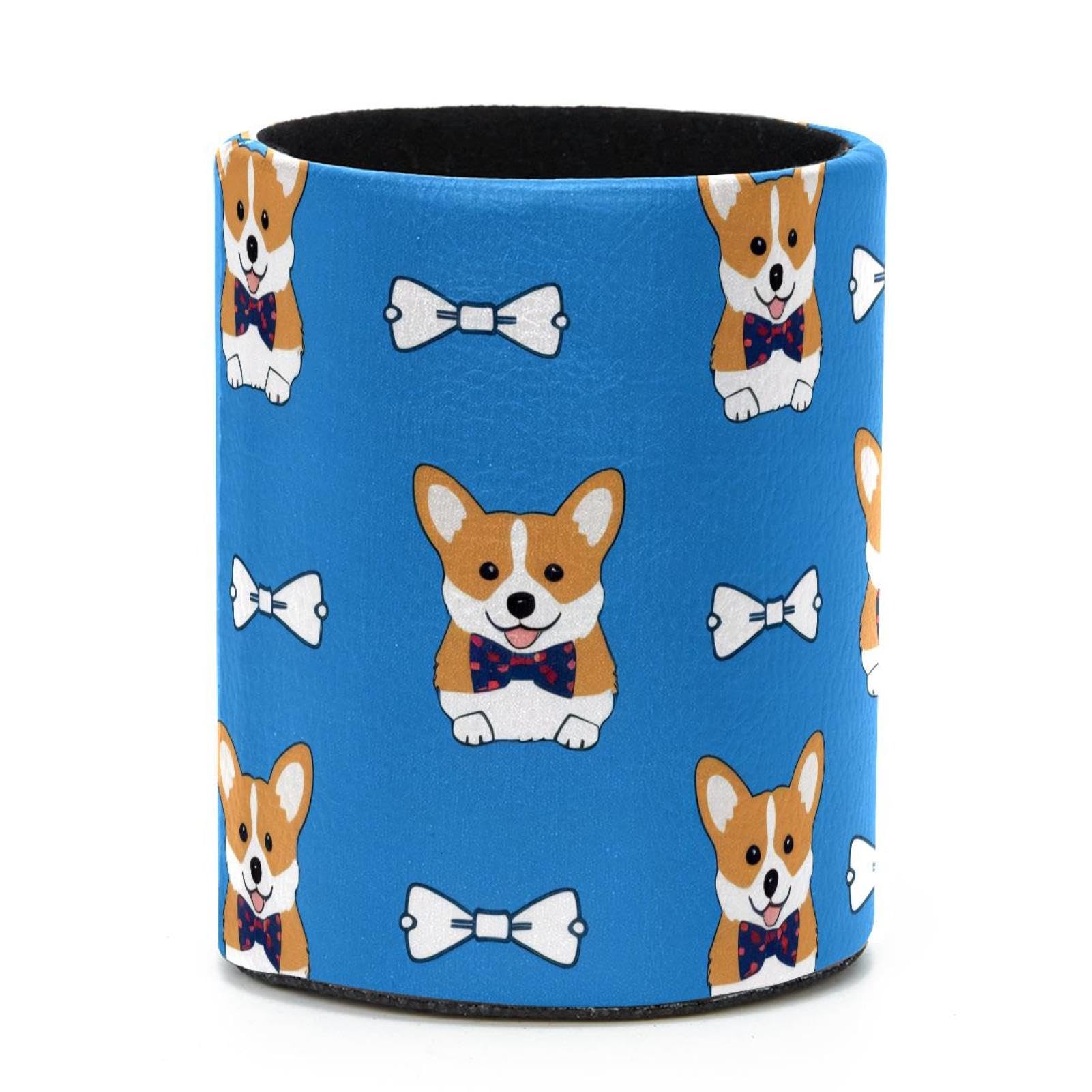 VAPOKF Round Pencil Holders for Desk, Corgi Pen Holders Pen Pot Makeup Brushes Storage Desktop Stationery Supplies Organiser for Home Office