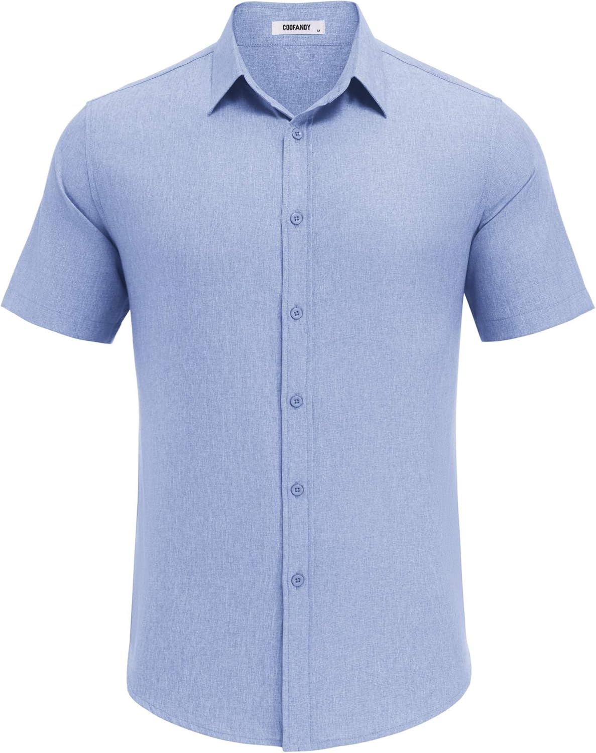 COOFANDY Mens Casual Button Down Shirt Short Sleeve Summer Shirt for Beach Vacation Resort Wear - Image 6