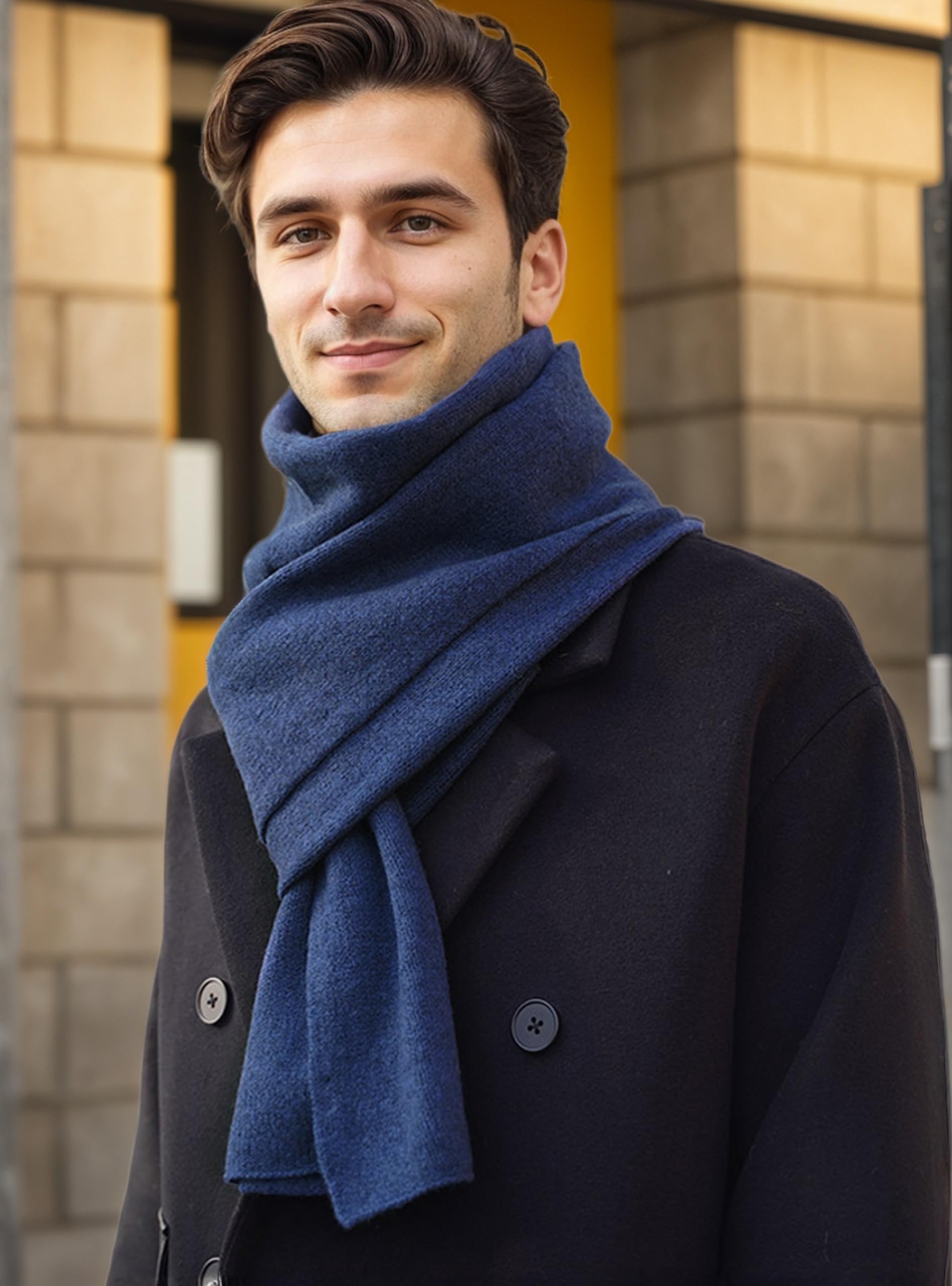 Kaschmir Yak-Wolle und Lamm-Wolle luftig Strick-Schal Winter-Schal für Damen und Herren