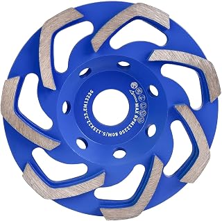HERZO 125mm Diamond Grinding Wheel, 5 Inch Concrete Grinding Wheel for Granite, Marble, Cement, Stone, Rock
