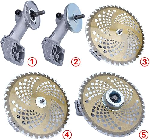 Miniatura 5 de Adefol Cortador de cepillo, herbicida de agujero interior de 1 pulgada, cabezal de hoja de 40 dientes compatible con la mayoría de modelos de