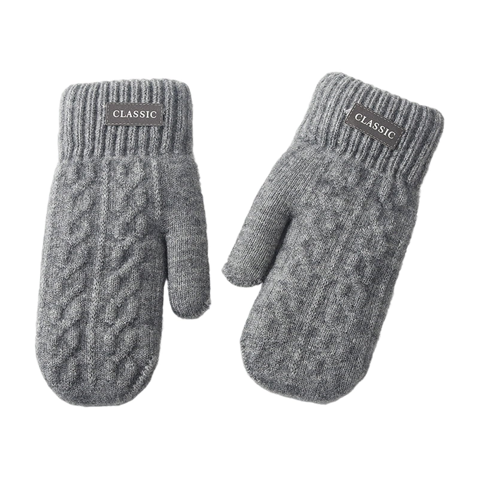 YUXITA Thermals Ski Gloves For Men Double Layers Insulation Cold Weather Outdoor Camping Cycling Winter Sports Durability