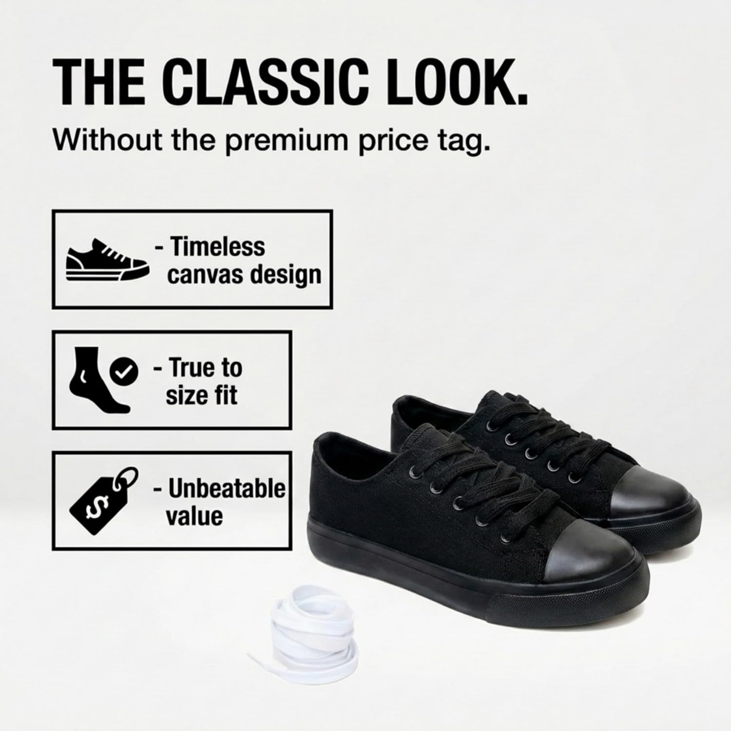 The Fashion Supply Kids Canvas Sneakers Girls and Boys
