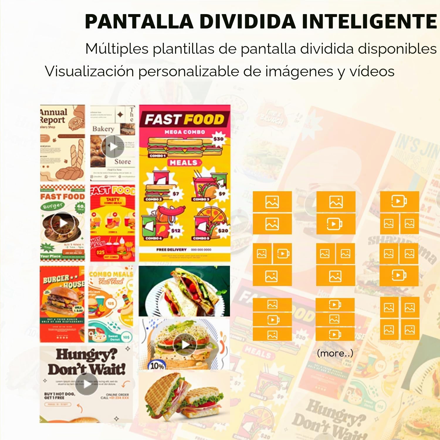 Pantalla Publicitaria en A Interior 43", Tótem Publicitario Digital de 800 Nits con Android 14, Caballete Plegable con Ruedas y CMS Gratis, con Ruedas para Hostelería