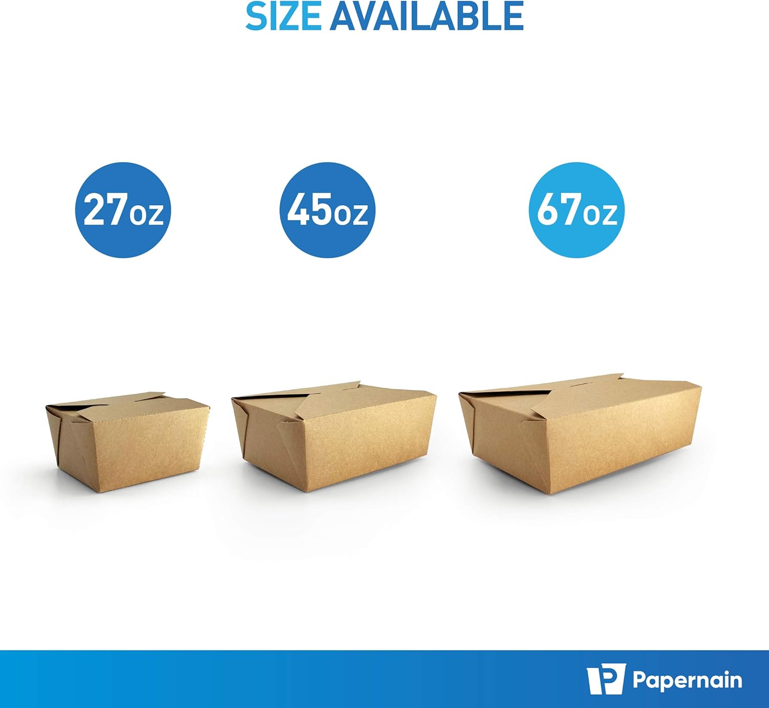 [67 oz, 36-Count, Kraft Brown] Papernain Take Out Food Containers, Disposable Paper Boxes : Industrial & Scientific