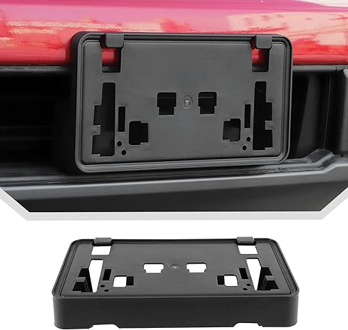 JeCar Soporte de montaje para placa de matrícula F150 compatible con Ford F150 2021+ Marco de soporte de placa frontal (negro)