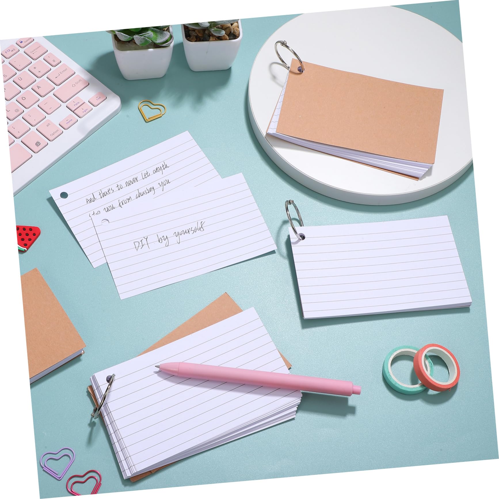 SHINEOFI 20stücke Teiliges Liniert Karteikarten Mit Doppelseitig Für Vokabeln Und Notizen Praktische Flashcards Für Effektives Lernen Und Studieren Und Tragbar