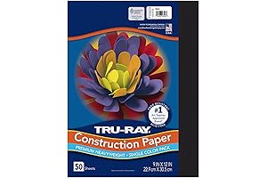 Pacon 103029 Tru-Ray Black Construction Paper