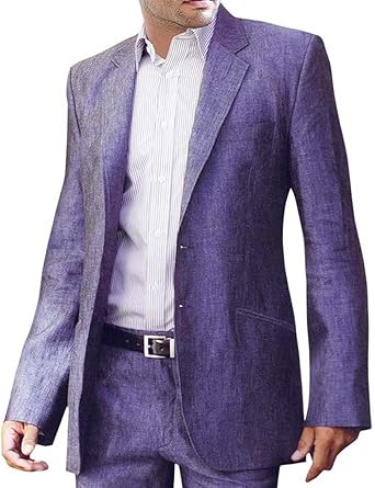 purple linen jacket