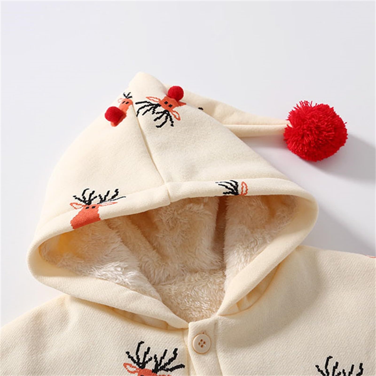 Generisch trajes de Navidad para bebé niña terciopelo capucha poncho rojo abrigo chaqueta s top mujer