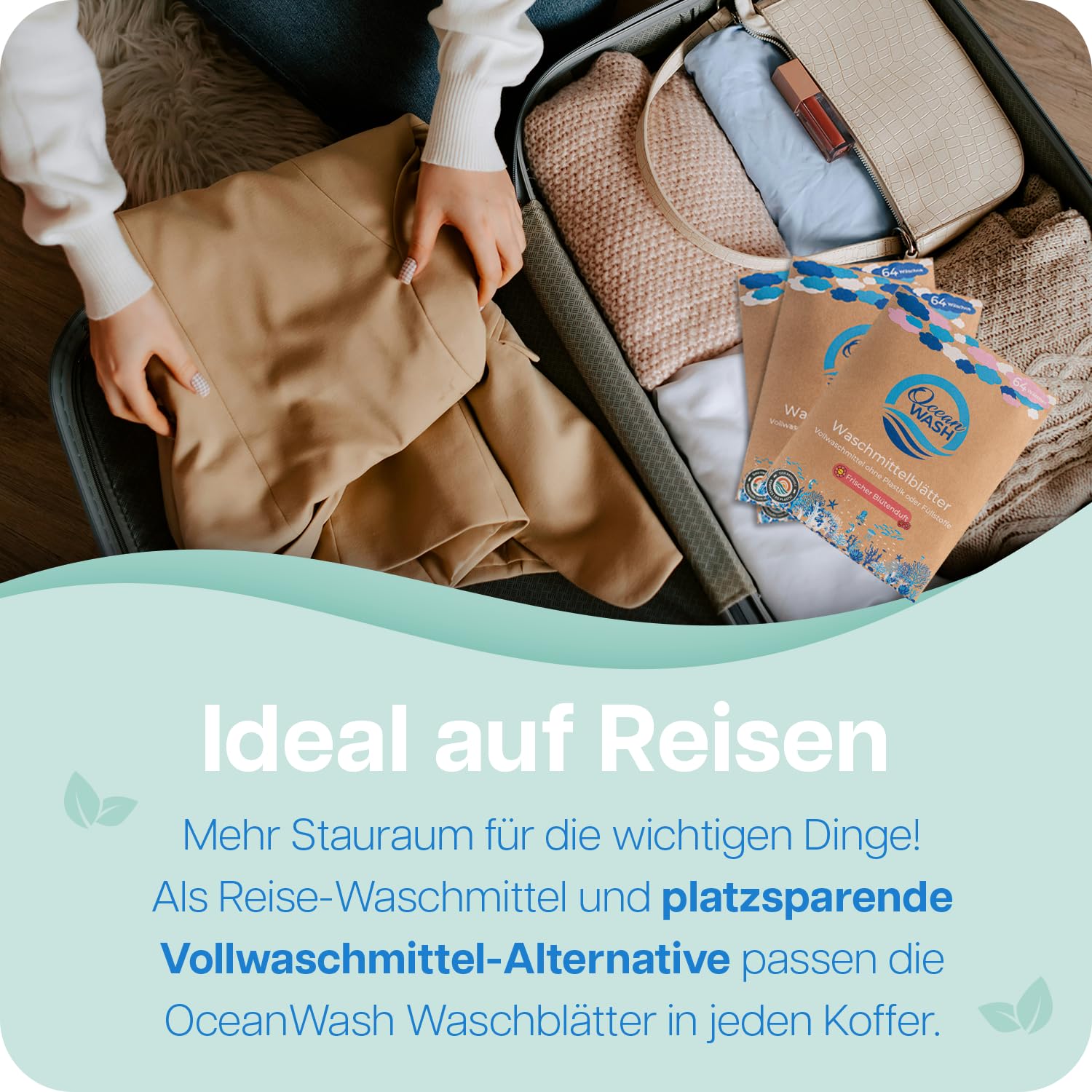 Waschmittelblätter Bundle für 3x64 Wäschen, biologisch abbaubar, Waschtücher für alle Textilien und Farben, Laundry Detergent Sheets