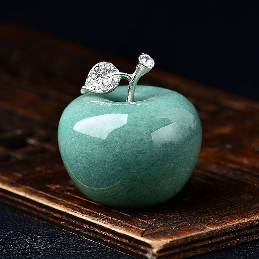 Amazon.co.jp: 水晶 金運 林檎 クリスタルリンゴ 風水 置物 癒しグッズ