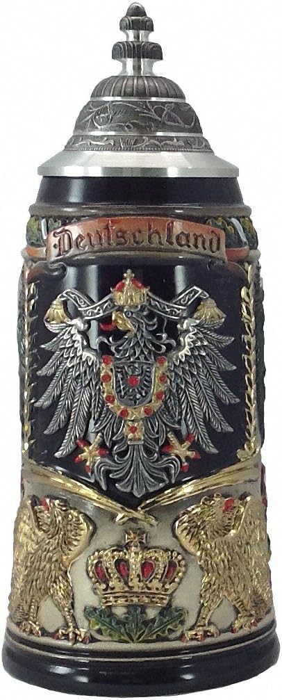 Zöller & Born German Beer Stein Eagle Hunting Stein 1 Liter tankard, beer mug, with certificate