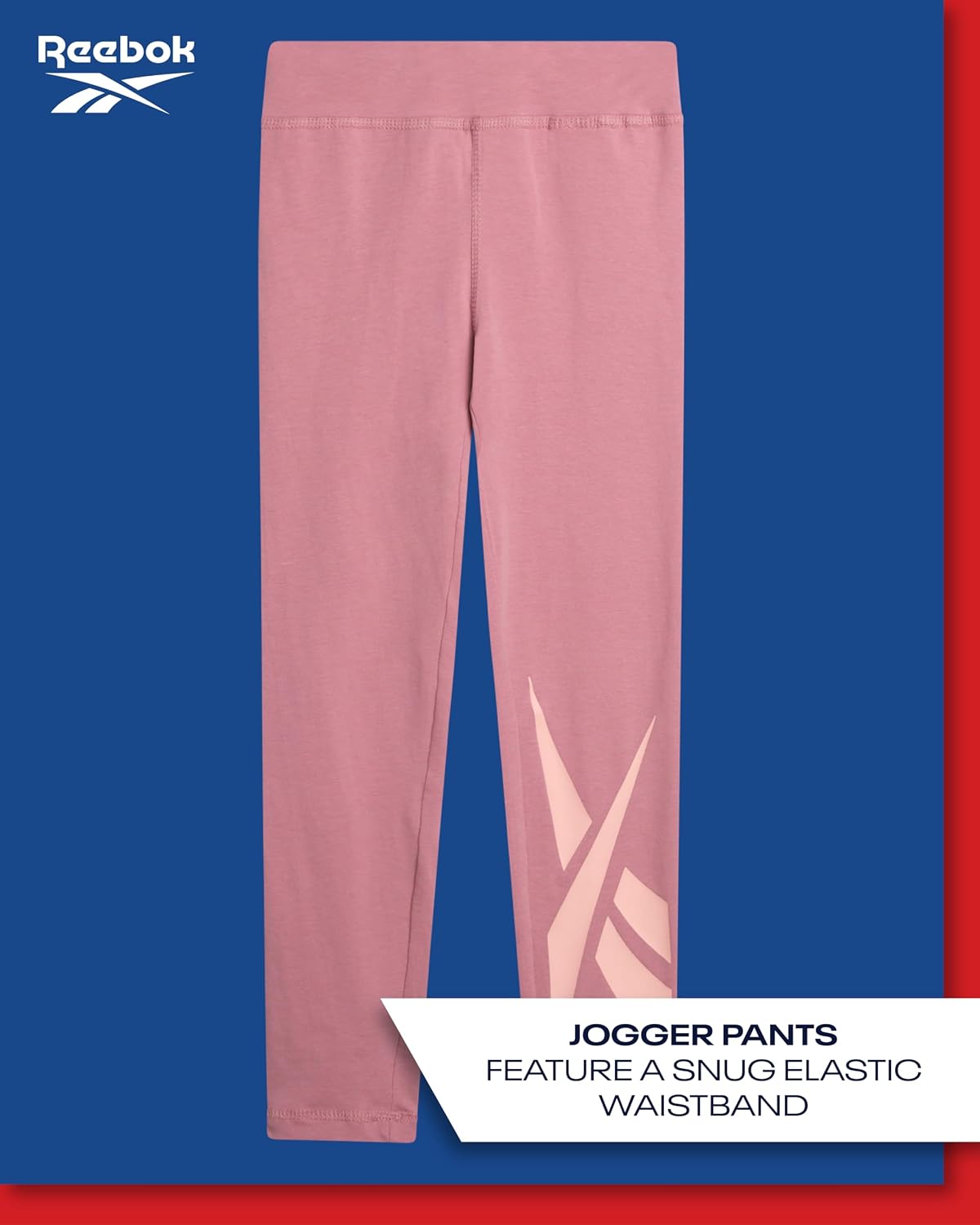 Reebok Girls Pants Set - 2 Piece Lightweight Long Sleeve Shirt and Girls Leggings Outfit - Breathable Athletic Outfits