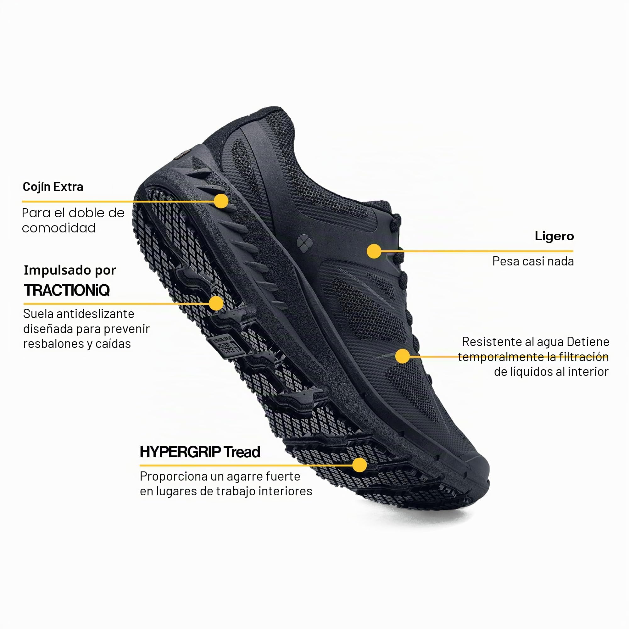 Shoes for Crews Vitality II Zapatillas De Mujer, Antideslizantes, Cómodas | Resistente a líquidos, amortiguación extra, TRIPGUARD, antideslizante para hostelería, sanidad y comercio minorista