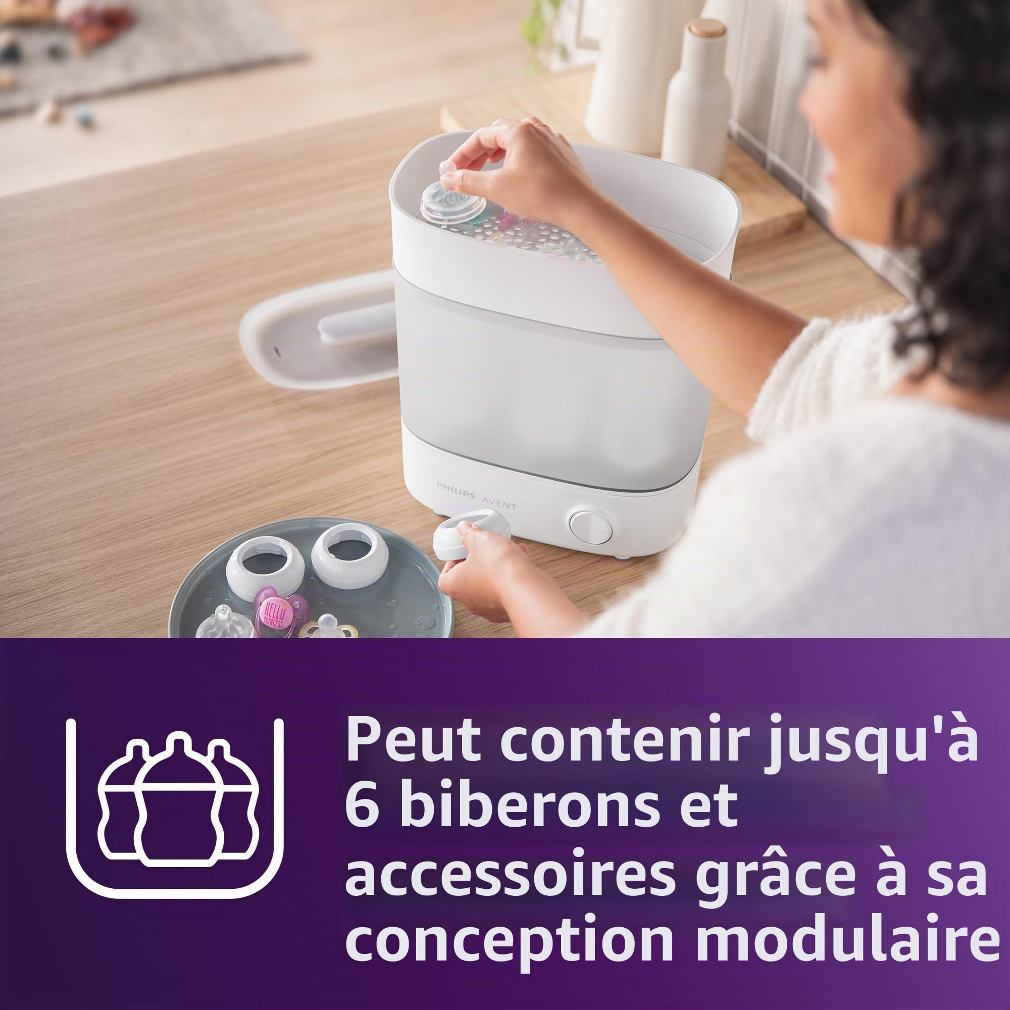 Philips Avent Advanced Bottle Steriliser, Kills 99.9% of Germs*, 10 min Sterilising Cycle - SCF291/01