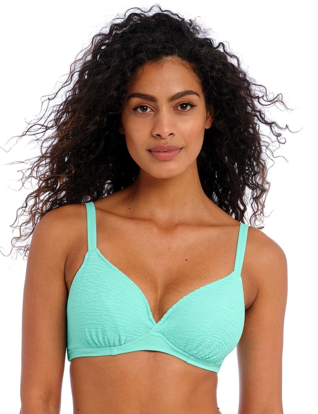 Ibiza Waves Plunge Bikini Top Frozen Blue 36D