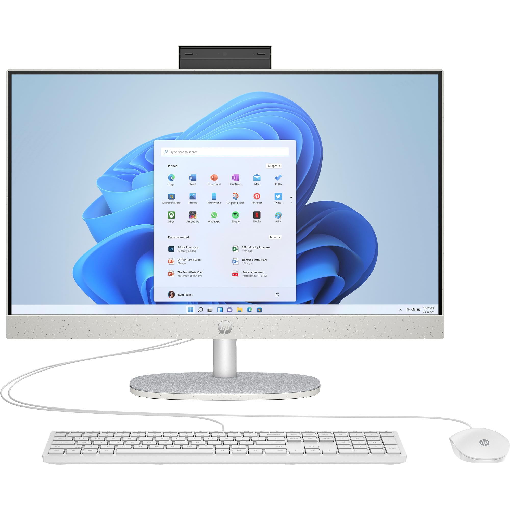 HP 24-cr0006ng - All-in-One (Komplettl?sung) - Ryzen 5 7520U / 2,8 GHz - RAM 16GB - SSD 512GB - NVMe - Radeon 610M - 1GbE, Wi-Fi 6, Bluetooth 5,3 - WLAN: 802,11a/b/g/n/ac/ax, Bluetooth 5,3 - Win 11 H
