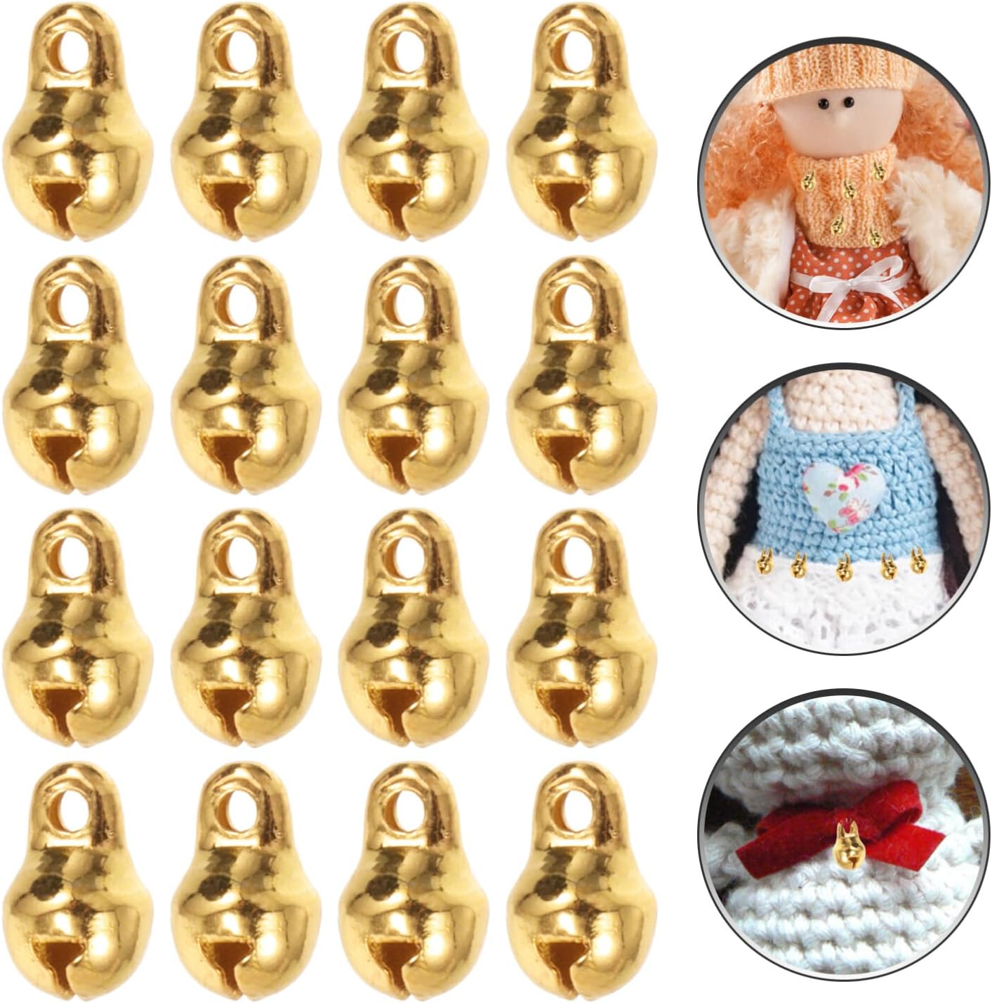100pcs Mini Bell DIY Jewelry Accessories Wind Chime Bells Charms Bracelet Charms Wind Chimes Bell Small Bell Bells for Crafts Ring Bells Ornaments Bells Hanging Decoration DIY Bell