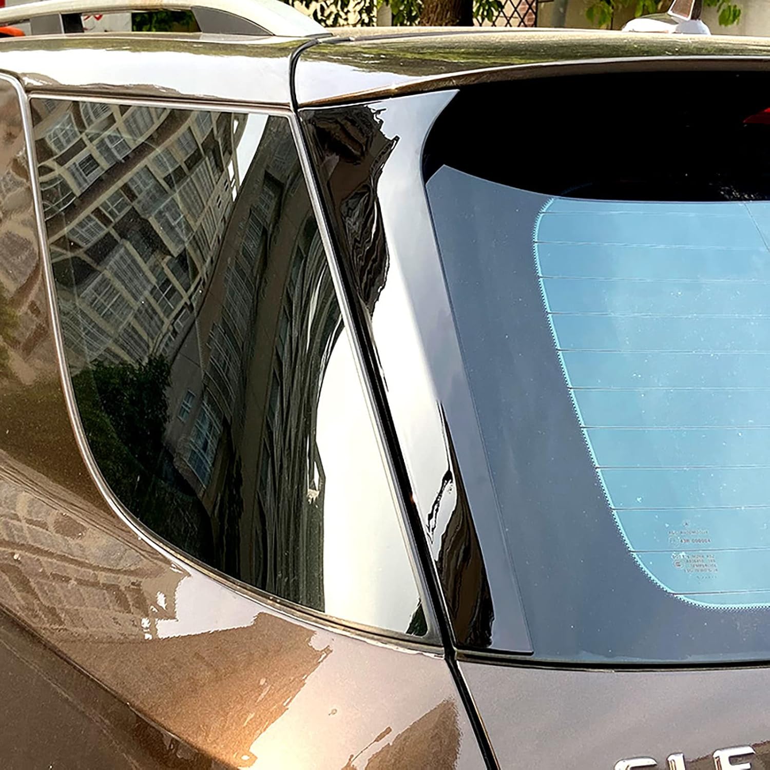 2pcs Car Rear Window Spoiler Side Wing for Mercedes Benz Ml Gle W166 2012-2018 Exterior Styling Body Kit Black