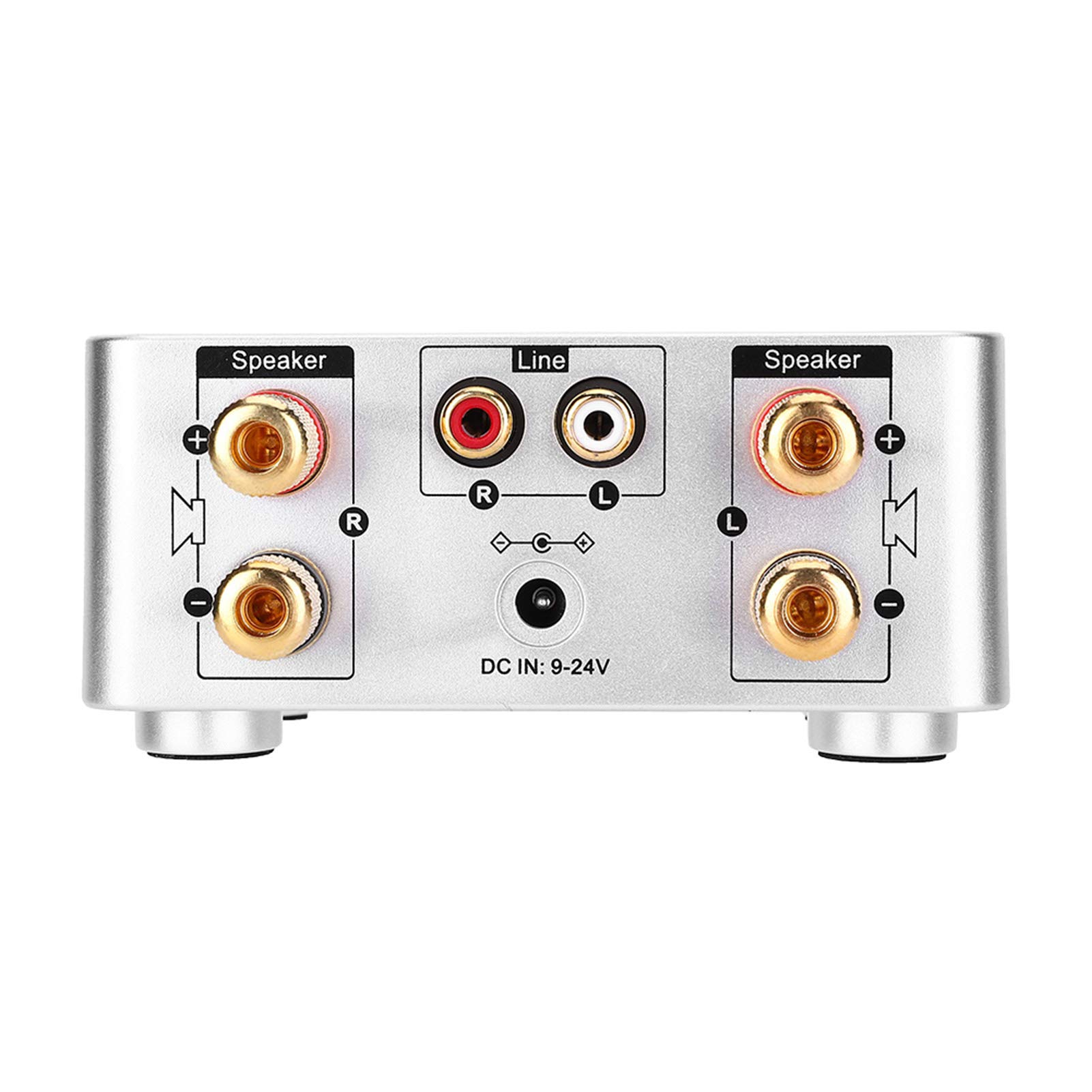 Amplificatore Stereo Bluetooth 5.0 Classe D 2 Canali 50W x 2 con Lettore USB Nero Alimentazione DC 9-24V
