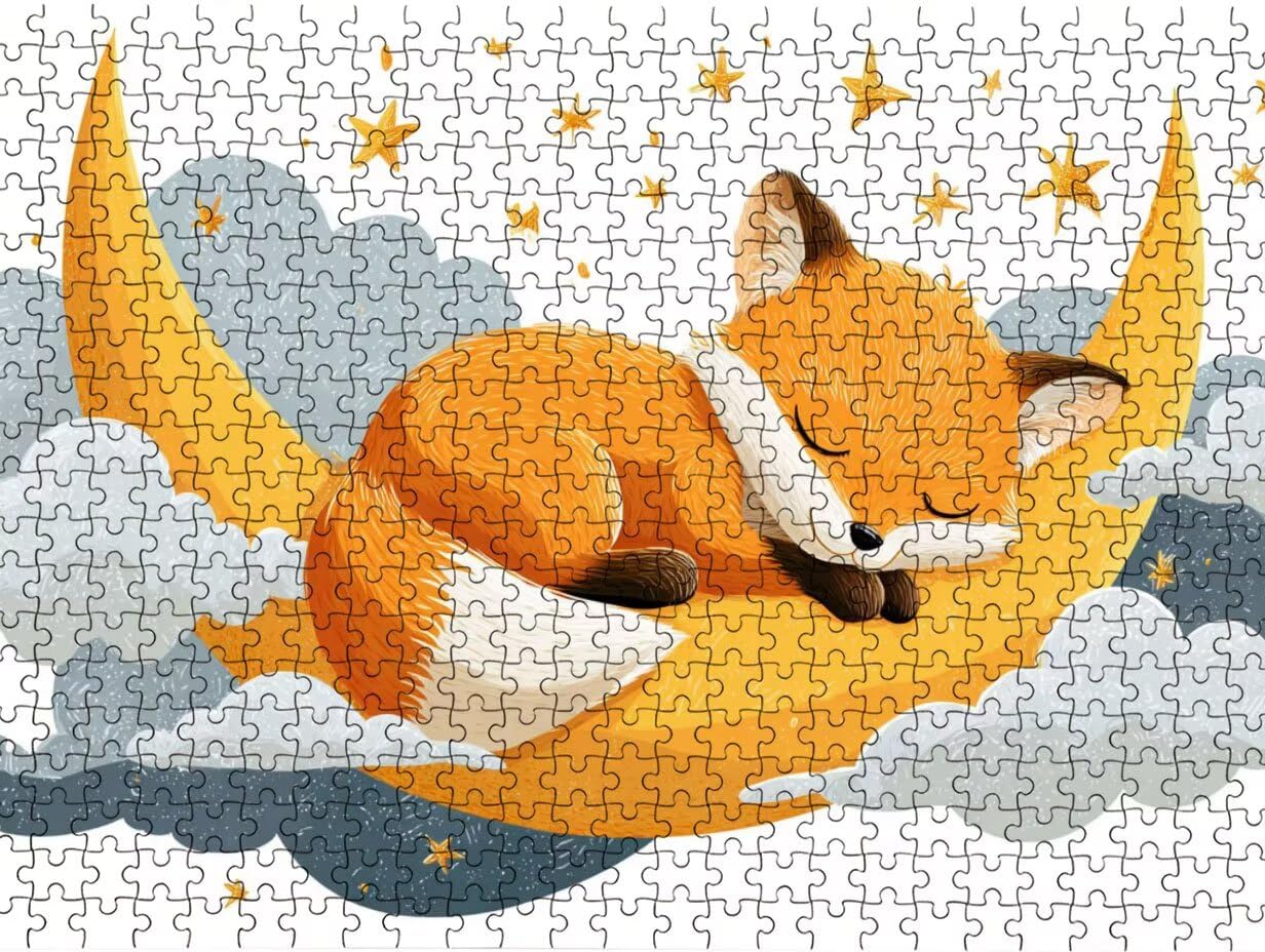 Puzzle per Adulti 2000, Volpe Lunare, legno Classico Puzzles LDYQS6-687