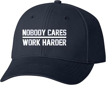 Go All Out Nobody Cares Work Harder Dad Deluxe Trucker Flatbill Baseball Structured Embroidered Hat