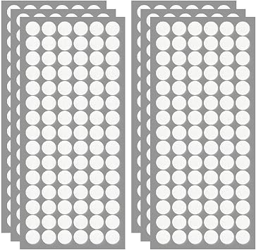 Self Adhesive Dots,0.59 Inch/15 mm Strong Round Adhesive Dots,540 Pcs270 Pair Hook and Loop Sticky Tape Nylon Small Circle Dot for Crafts, Classroom, Office, Home0.59,270 Pairs,White