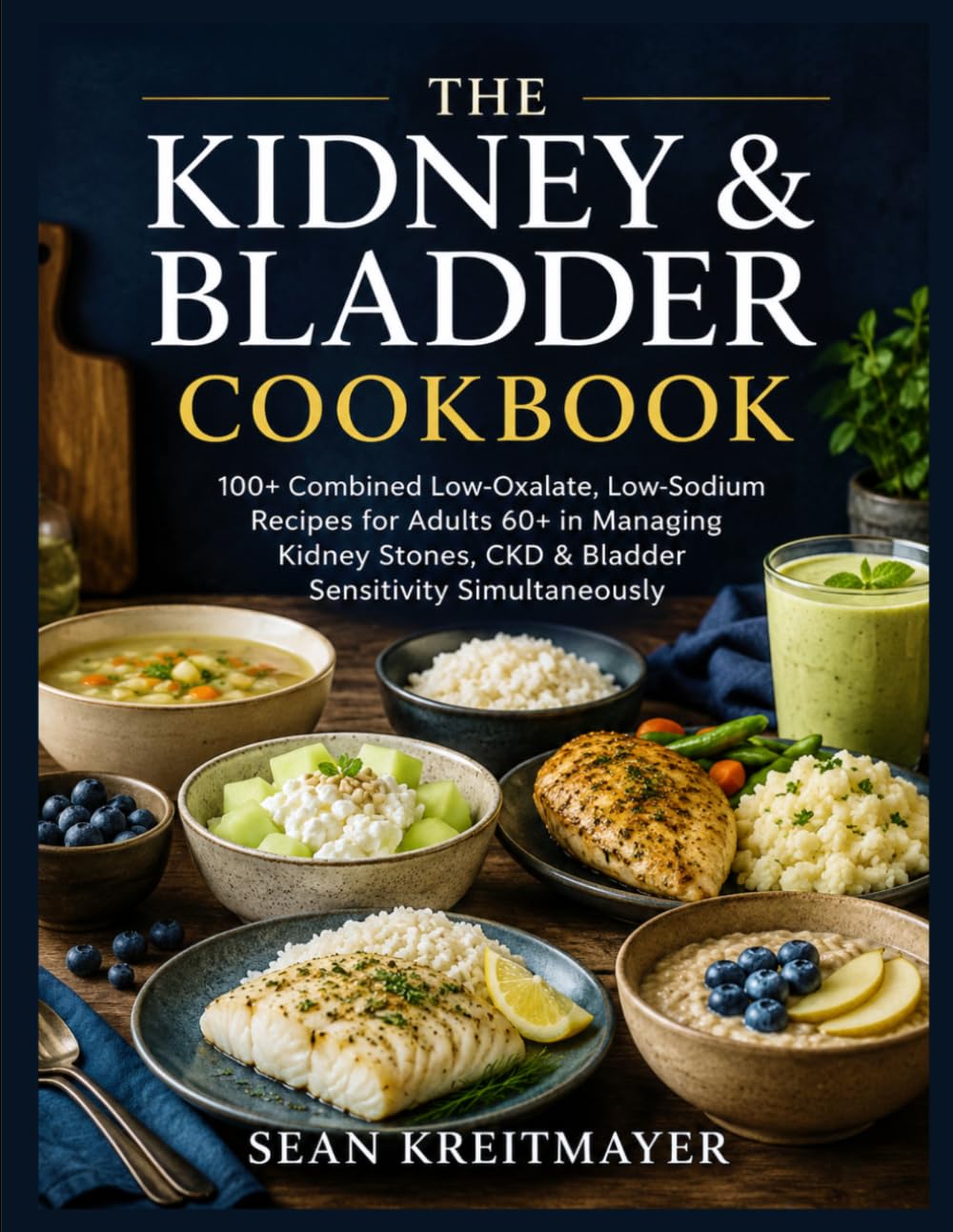 THE KIDNEY & BLADDER COOKBOOK: 100+ Combined Low-Oxalate, Low-Sodium Recipes for Adults 60+ in Managing Kidney Stones, CKD & Bladder Sensitivity Simultaneously