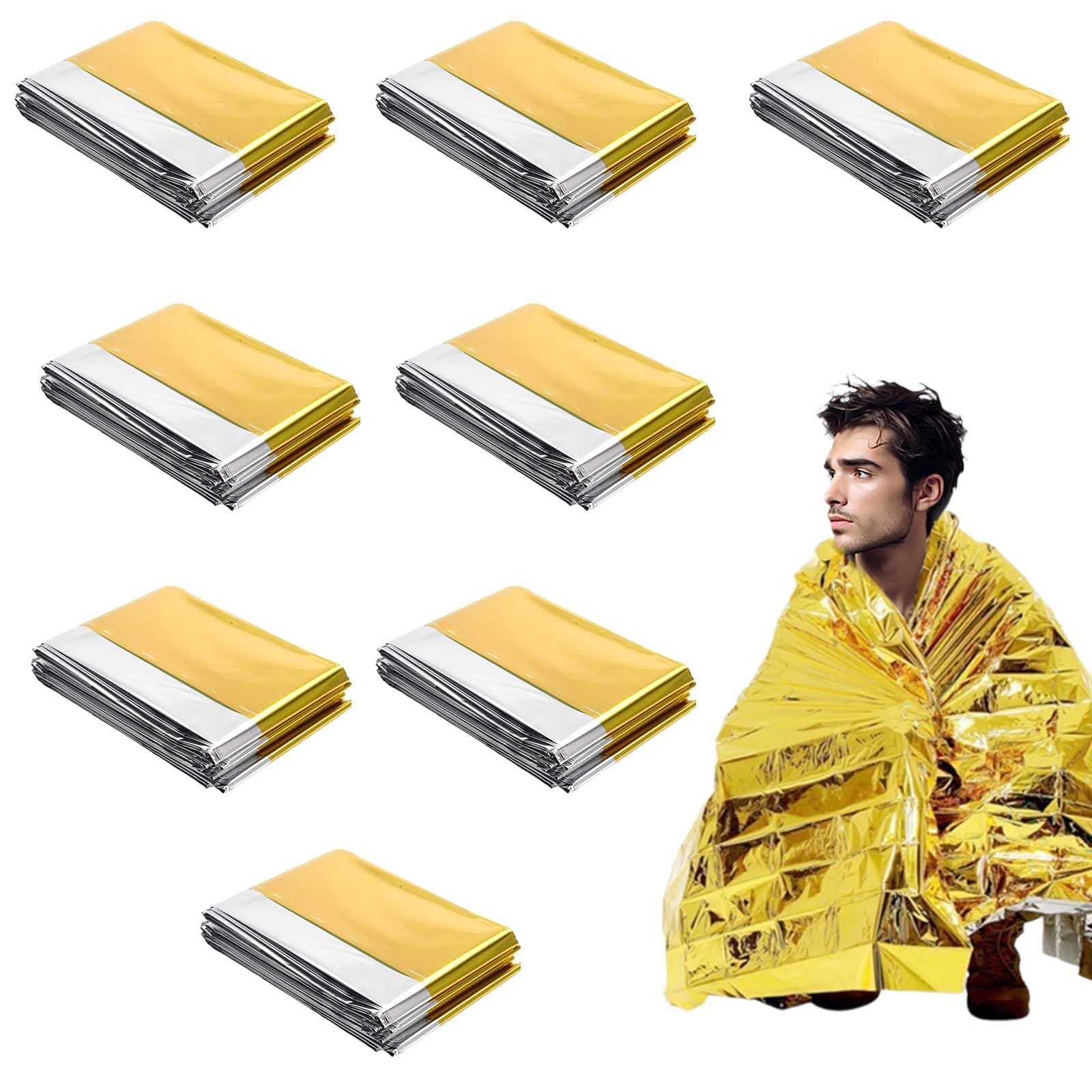 Colexy Manta De Emergencia Manta Termica Supervivencia 210x160cm, Manta Termica Primeros Auxilios, Manta De Rescate, Oro Y Plata, Manta Isotermica Supervivencia, Manta Emergencia Reutilizable (8)