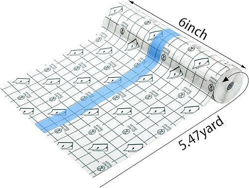 Miniatura 4 de Nuanchu 4 rollos de vendaje adhesivo transparente de 2 x 21. Cinta médica transparente de 87 yardas, impermeable, cubierta para natación de piel (6