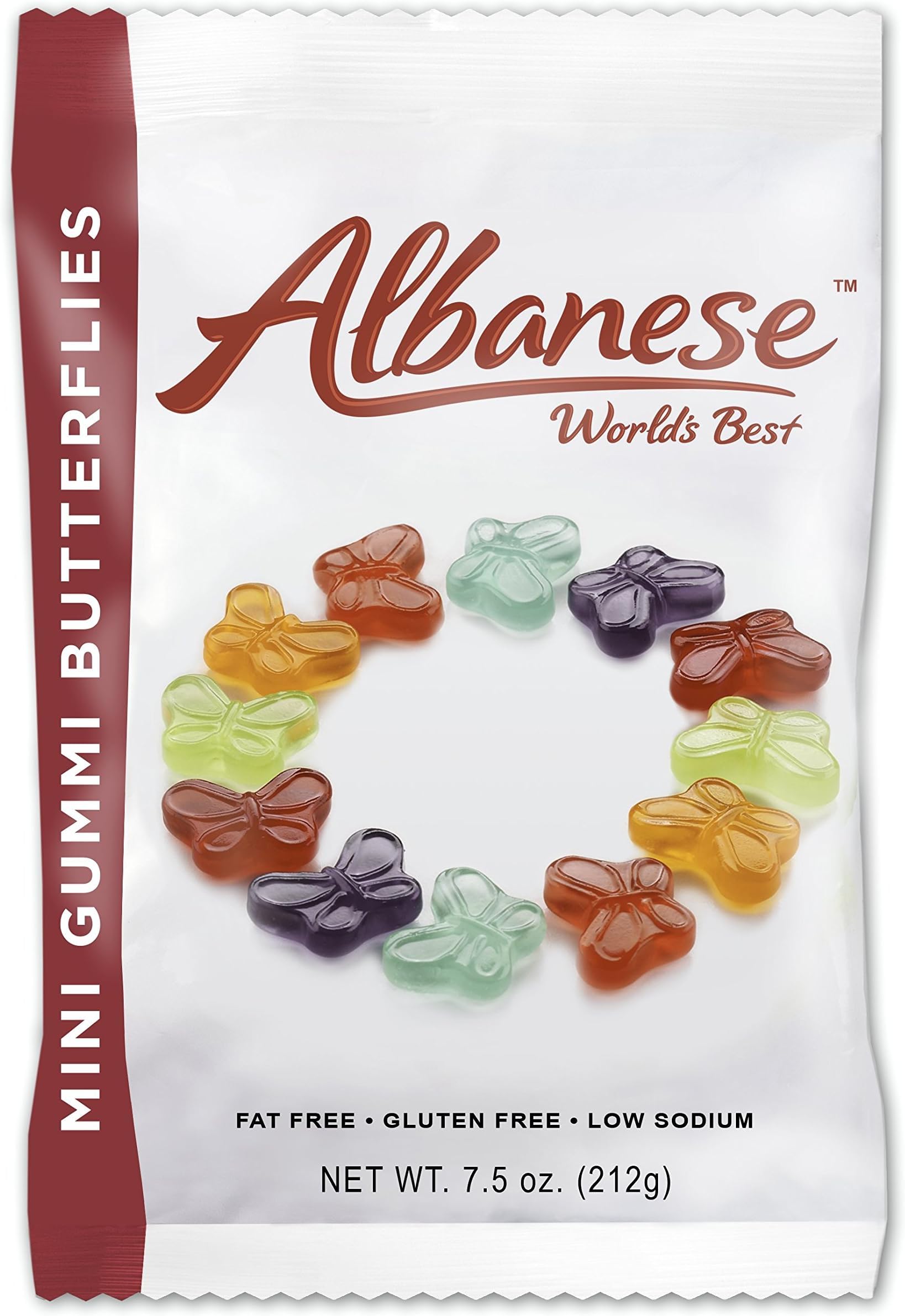 Albanese Grape, Strawberry, Orange, Blue Raspberry, Cherry, Apple / 7.5 Ounce (Pack of 5) / orange Gummy Candy